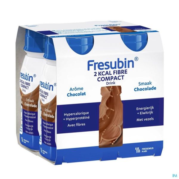 Fresubin 2kcal Fibre Compact Drink Choco Fl4x125ml