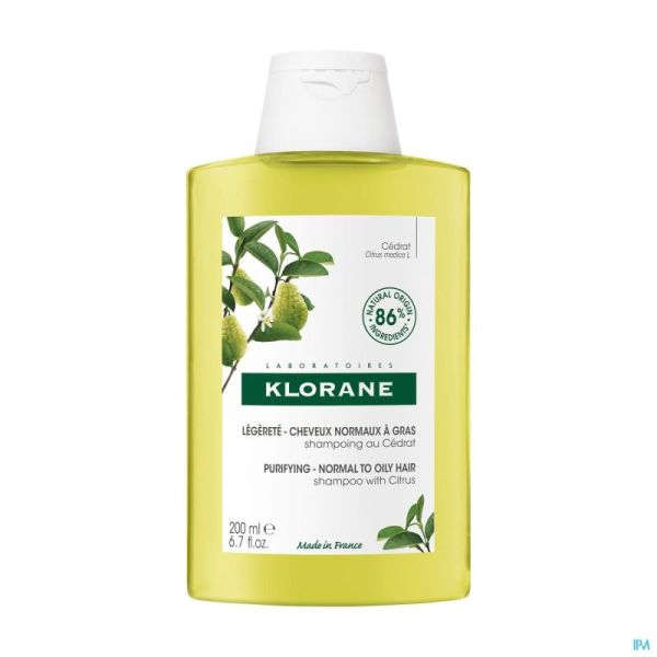 Klorane Capillaire Shampooing Pulpe Cedrat 200ml