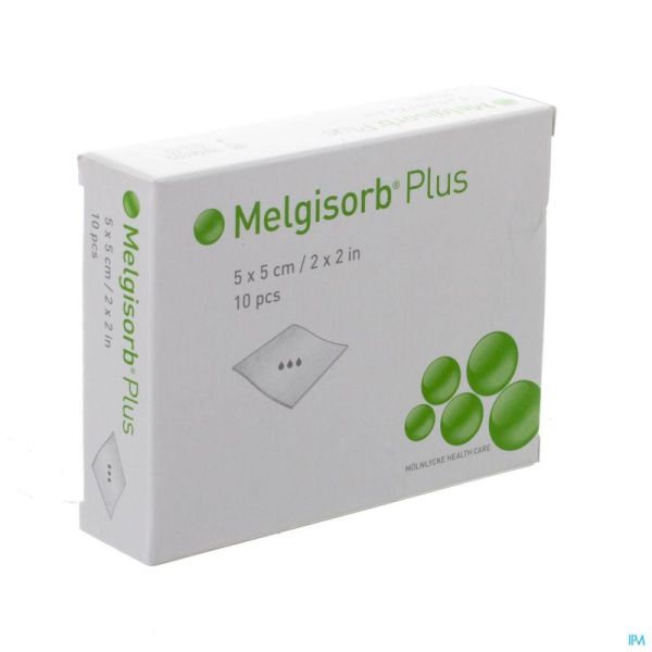 Melgisorb Plus Ster 5x5cm 252000 10 Pièce