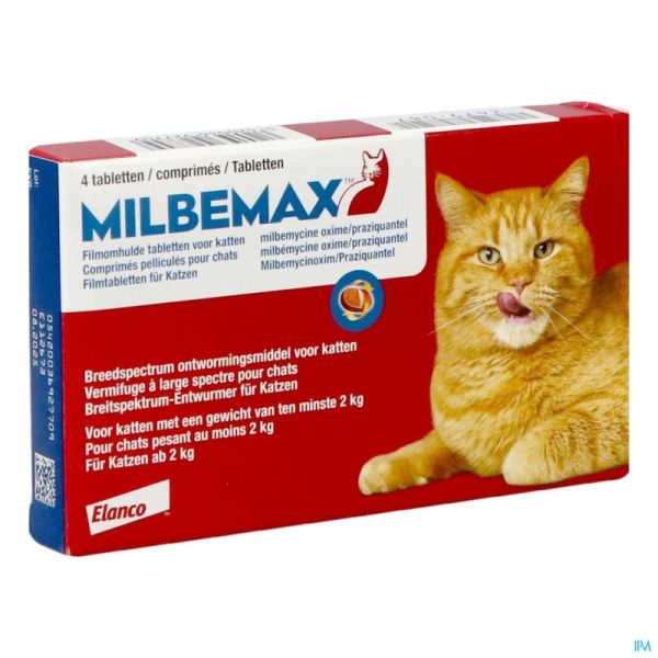Milbemax Chats Comprimés Pell Blister 2x2
