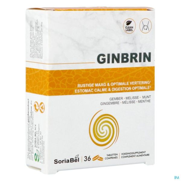 Soria Ginbrin 10mg Gingerol Comprimés 36