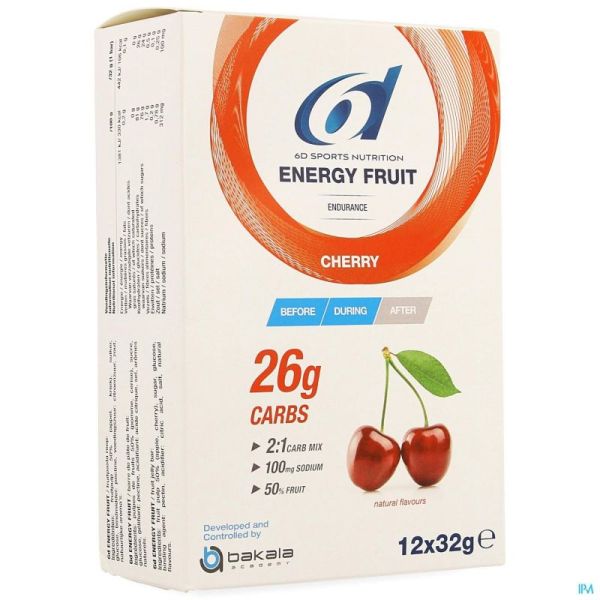 6d Energy Fruit Cherry 12x32g
