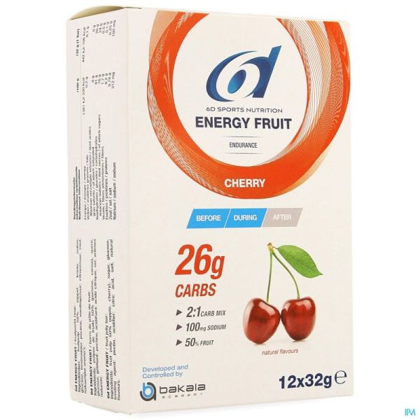 6d Energy Fruit Cherry 12x32g