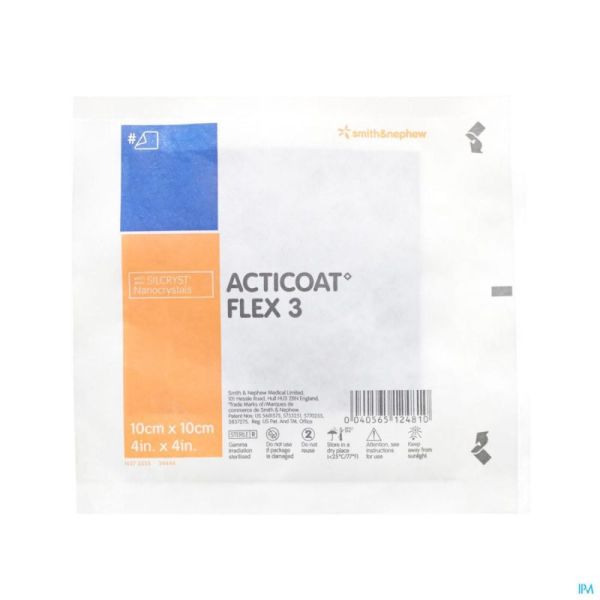 Acticoat Flex 3 Pans Ind.ster 10x 10cm 1 66800399