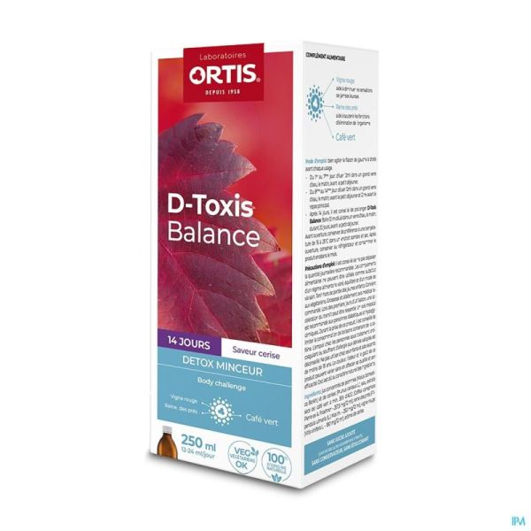 D-Toxis Balance Detox Minceur Cerise Bouteille de 250ml