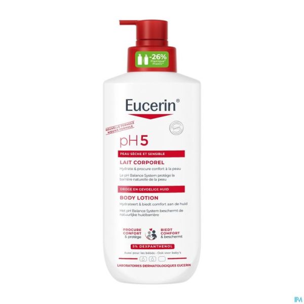 Eucerin Ph5 Peau Sec. Lait Copr. + Pompe 400ml Nf