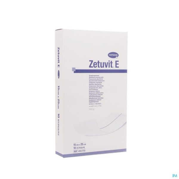 Hartmann Zetuvit-e Stériles 15x25 413773/2 10 Pièces