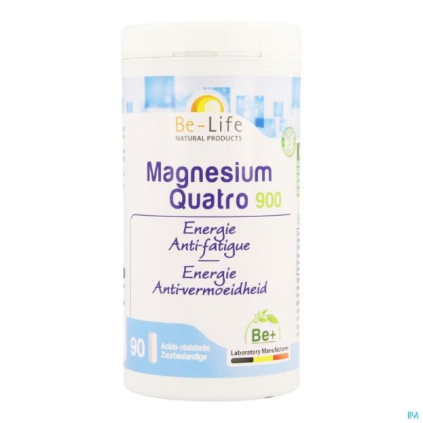Magnesium Quatro 900 Be Life Pot Gélules 90