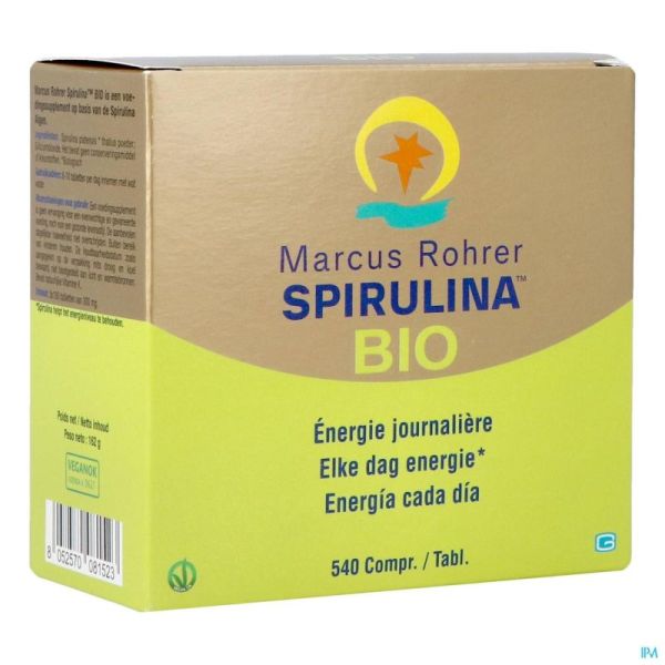 Marcus Rohrer Spiruline Comprimés 3x180 Bio