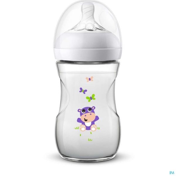Philips Avent Natural 2.0 Biberon 260ml Hippo SCF070/22