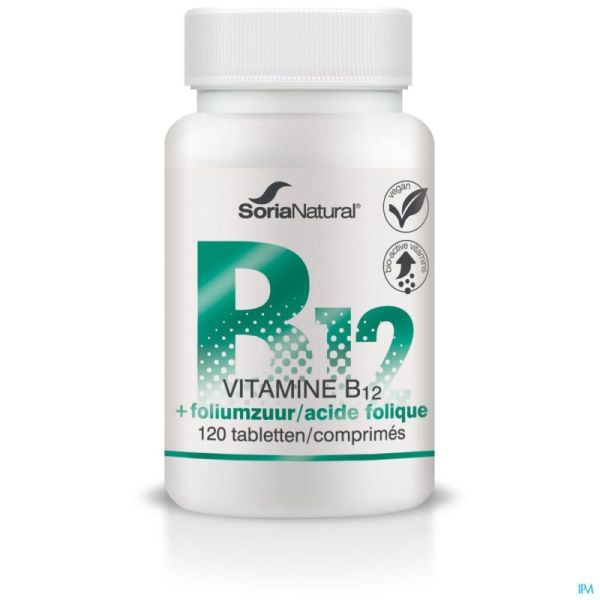 Soria Vitamine B12+acide Folique 250mg Comprimés 120