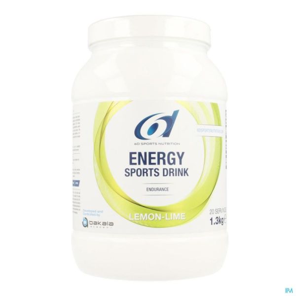 6d Sixd Energy Sports Drink Lemon Lime Poudre 1,3kg