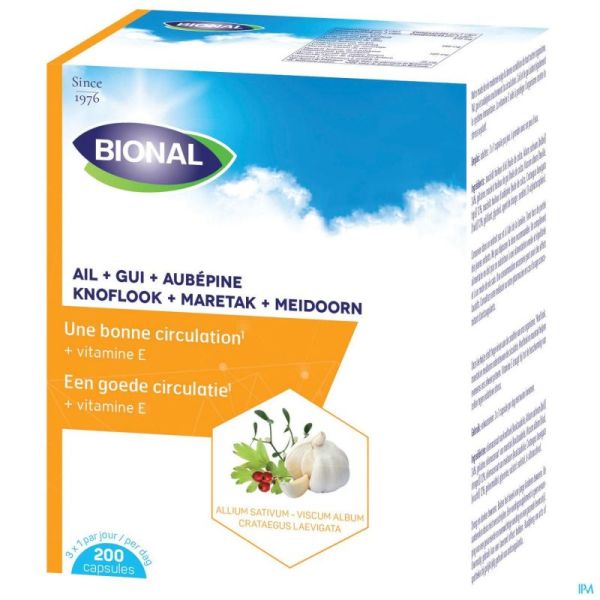 Bional Ail Gui Aubepine Vit E 200 Gélules