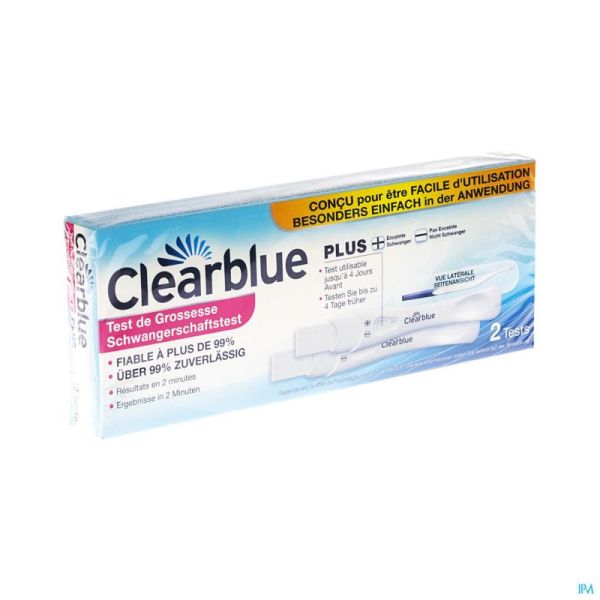 Clearblue Plus Test De Grossesse 2 Pièces