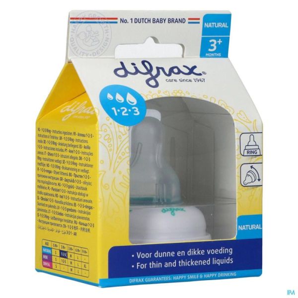 Difrax Anneau 1-2-3 Natural 713 1 Pièce