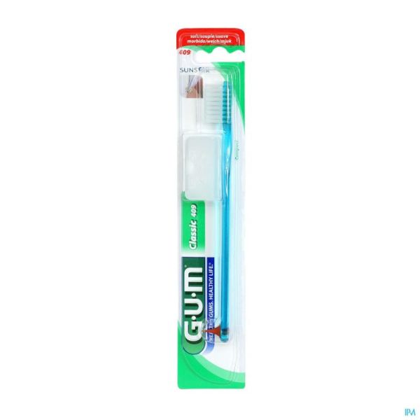 Gum Toothbrush 409 Brosse à Dents Soft Classic 1 Pièce