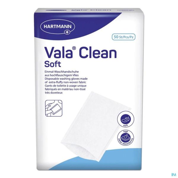 Hartmann Gants de Toilette Valaclean Soft 242/1-4 50 Pièces
