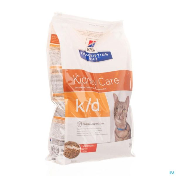Hills Prescription Diet KD Chat Santé Rénale Croquettes Poulet 5kg