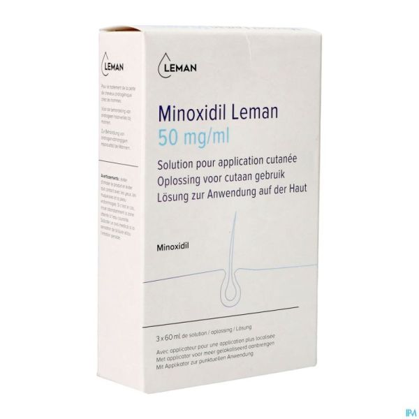 Minoxidil Leman 50mg/ml Solution Applic. Cutanee 3x60ml