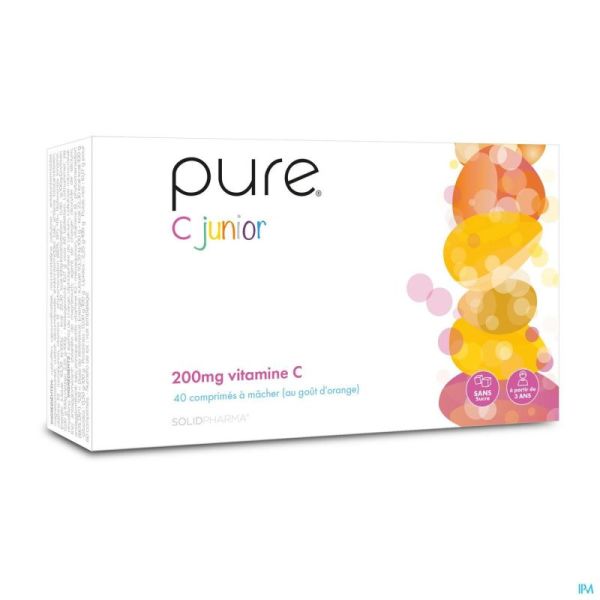 Pure C Junior Saveur Orange Comprimés A Croquer 40