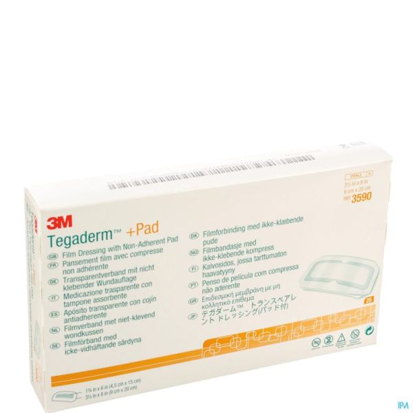 Tegaderm + Pad - Pansement Transparent Avec Compresse Absorbante 9cm X 20cm