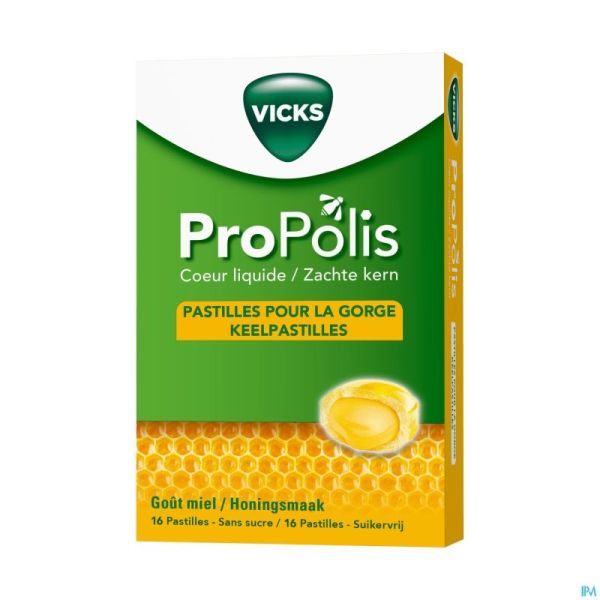 Vicks Propolis Coeur Liquide Comprimés A Sucer 16