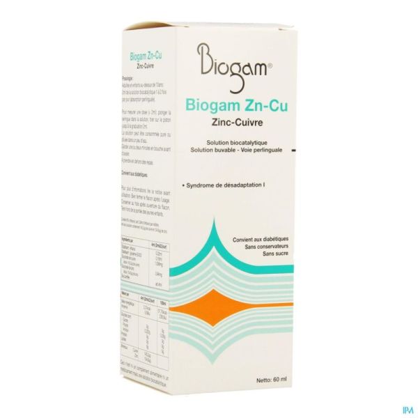 Biogam Zn-cu Gouttes Buv 60 Ml