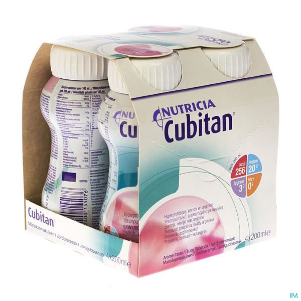 Cubitan Fraise 200 Ml 4 Pièces