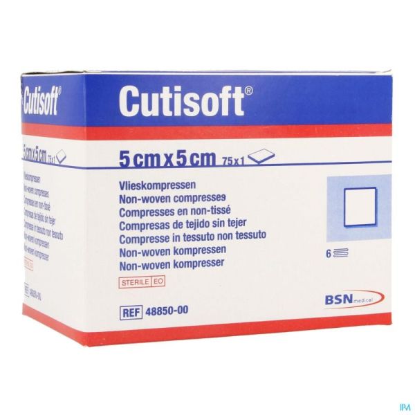 Cutisoft Ster Non Woven 5,0x 5,0cm 75