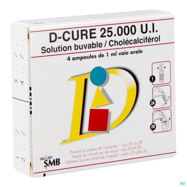 D Cure Solution Orale 4 Ampoules 