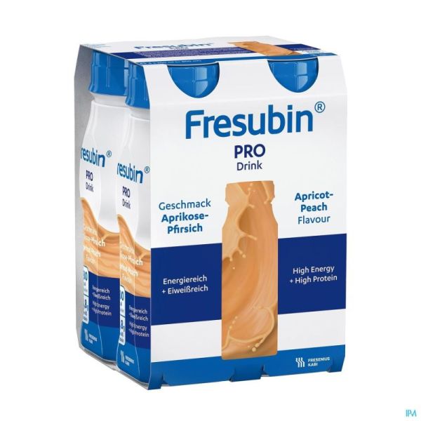 Fresubin Pro Drink Pêche Abricot Flacon 4x200ml