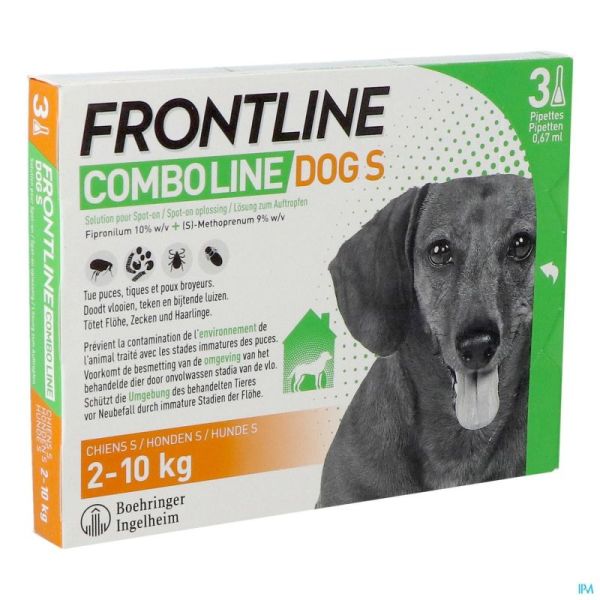 Frontline Combo Line pour Chien de 2 à 10kg 3x0,67ml Dog S