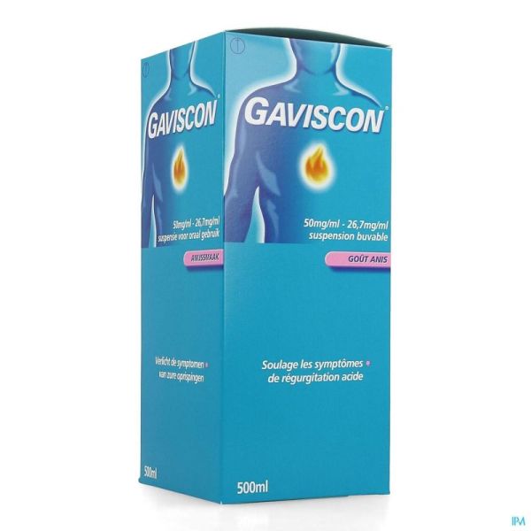 Gaviscon Suspension Buvable Goût Anis 500 Ml