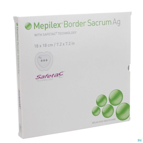 Mepilex Border Sacrum Ag 18x18cm 382000