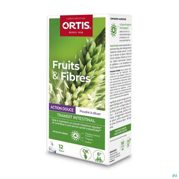 Ortis Fruits & Fibres Action Douce Sticks 12x10g