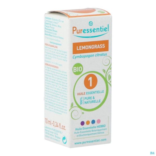 Puressentiel Lemongrass Bio Huile Essentielle 10 Ml