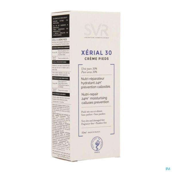 SVR Xerial 30 Crème Pieds Secs et Abimés 50 Ml