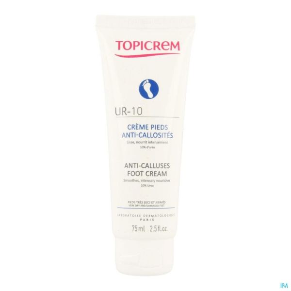 Topicrem Ur10 Crème Pieds A/callosites Tube 75ml