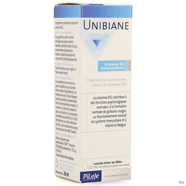 Unibiane Vitamine B12 Flacon Pompe 20ml