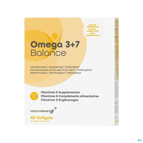 Omega 3+7 Balance Nat Energy 40 Gélules
