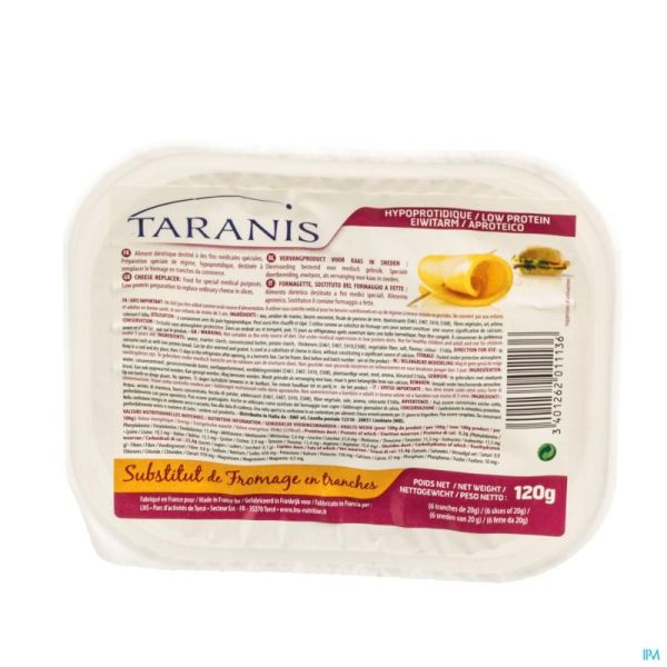 Taranis Substitut Fromage Tranches 120 G