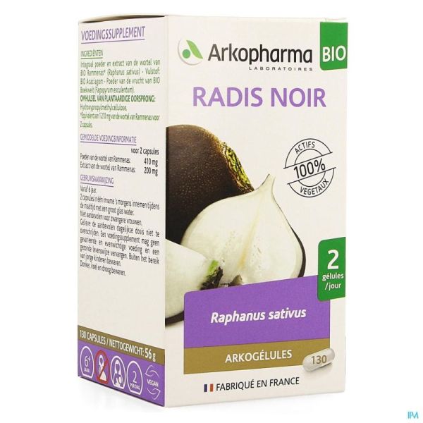 Arkogelules Radis Noir Bio Gélules 130