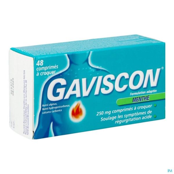 Gaviscon Menthe 48 Comprimés