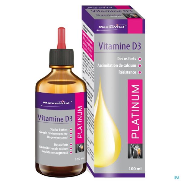 Mannavital Vit D3 Platinum Gouttes 100 Ml