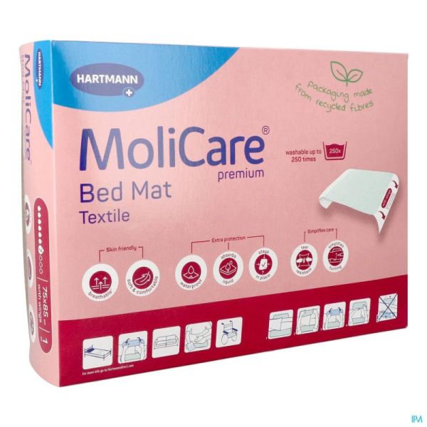 Molicare Pr Bed Mat Textile 7drops 75x185cm Rabats