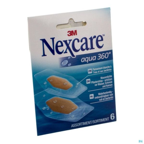 N1214asd Nexcare Aqua Strips 360° Assortiment 3 Tailles