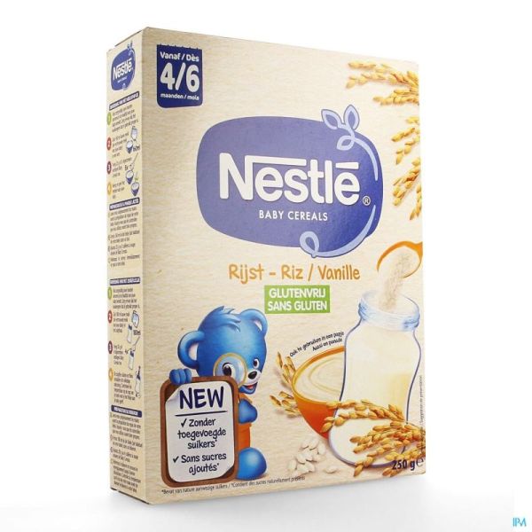 Nestle Baby Cereals Riz Vanille S/gluten 250g