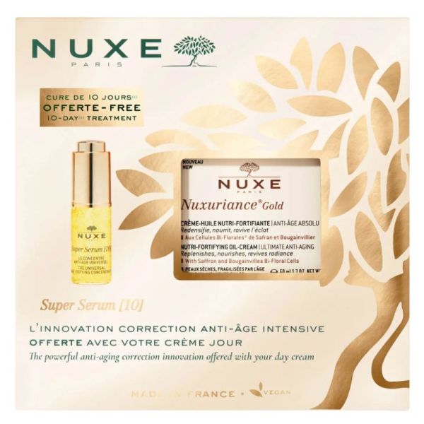 Nuxe Coffret Crème Huile Nuxuriance Gold 50ml + Sérum 5ml