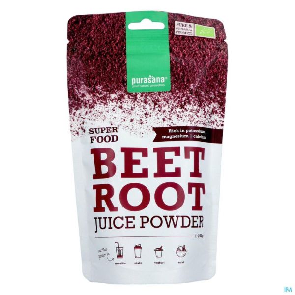 Purasana Vegan Betterave Rouge Poudre 200g Be-bio-02