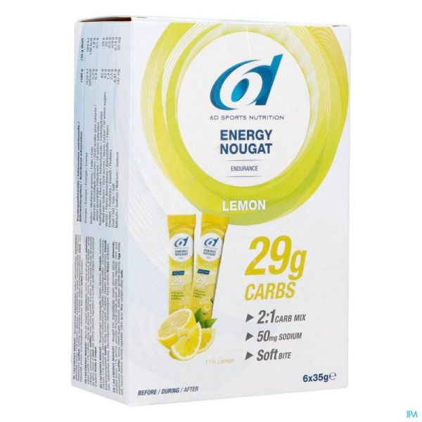 6d Energy Nougat Lemon 6x35g